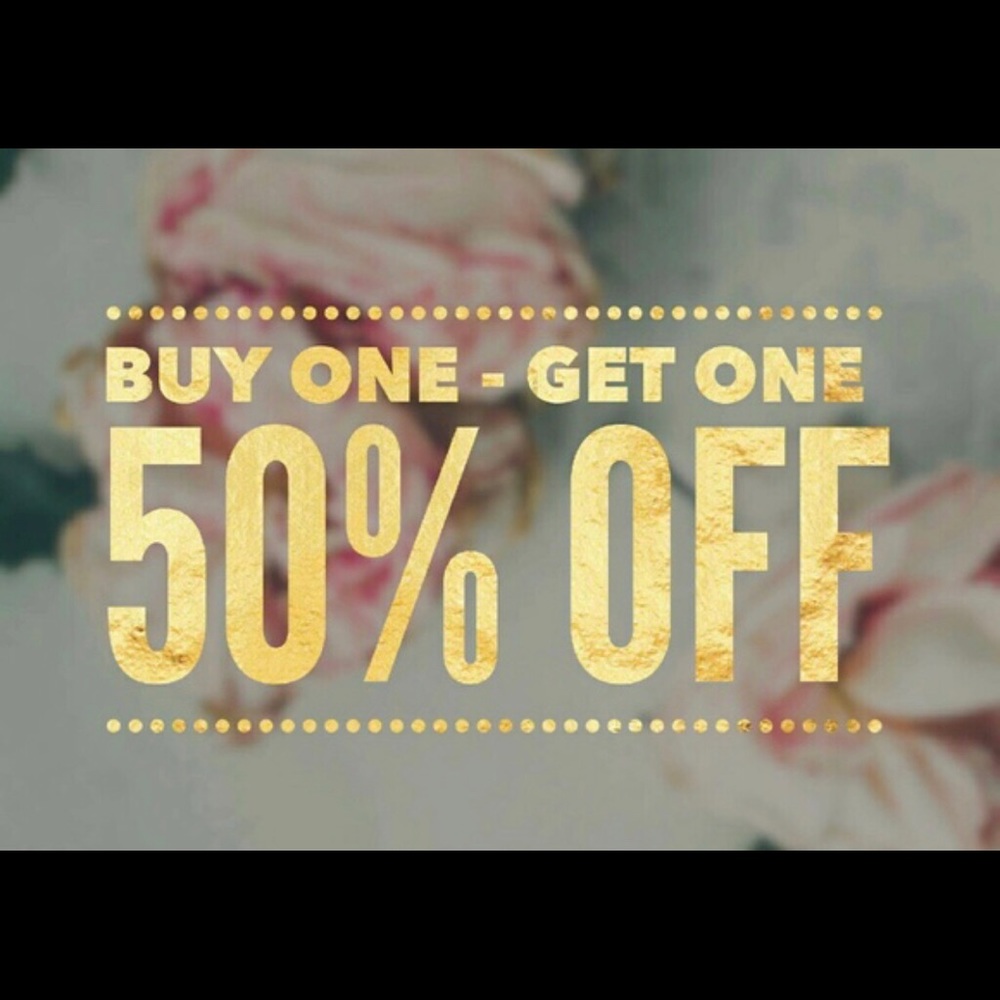 Buy one get one half off